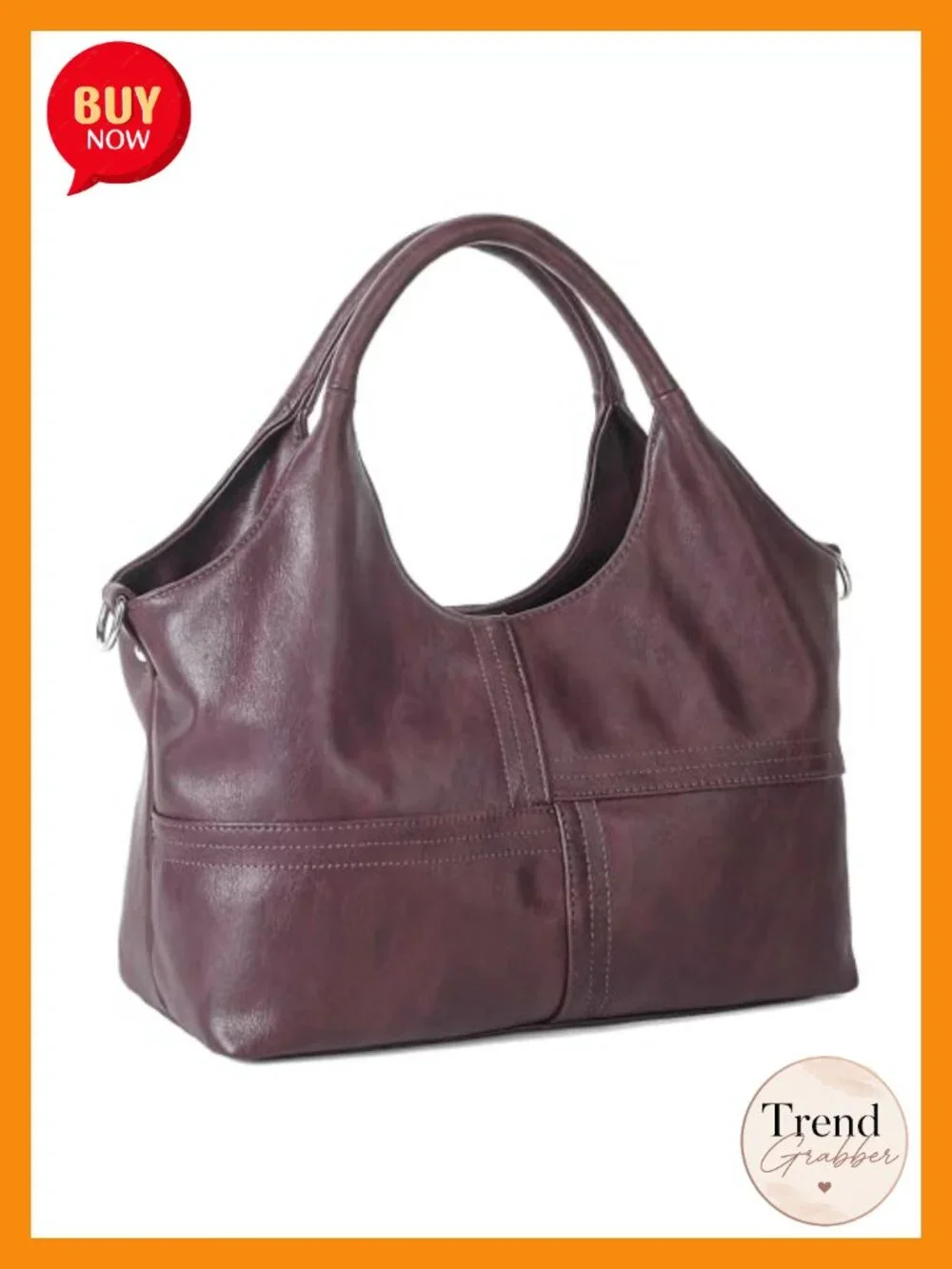 Medium Vegan Leather Purses Tote Hobo Bag Detachable Satchel Strap